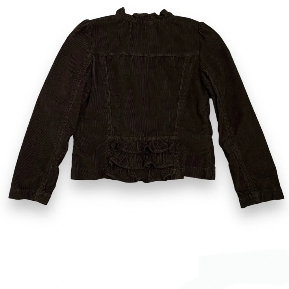 Gap‎ Kids Brown Corduroy Ruffle Jacket Girls M 8